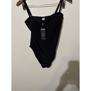 Brand New Relleciga Women's Size Medium Black One Piece Swimsuit Swimwear
